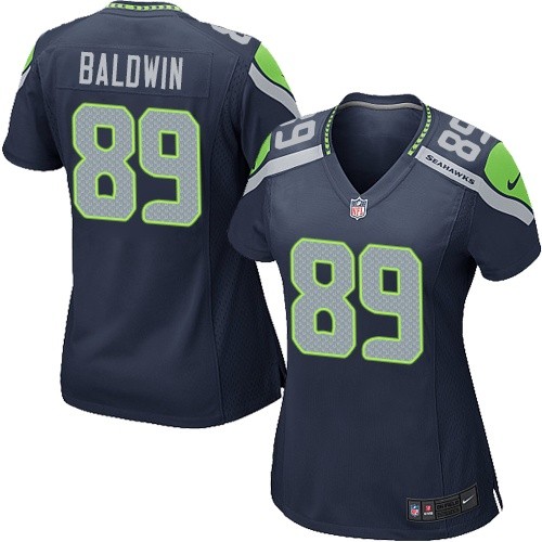 Women's Game Doug Baldwin Nike Jersey Navy Blue Home - #89 NFL Seattle Seahawks